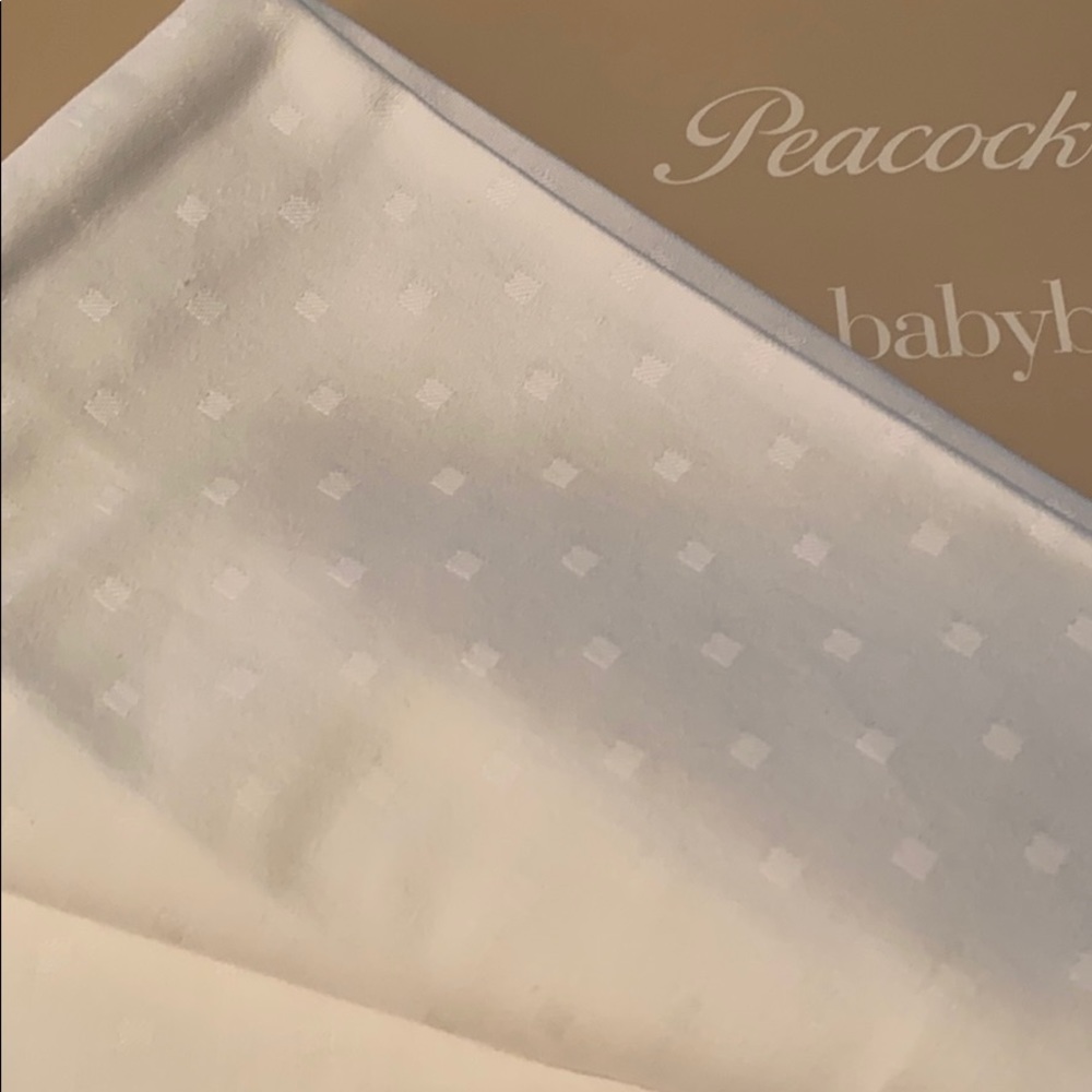 Peacock Alley BabyBed Crib Duvet white jacquard NWOT